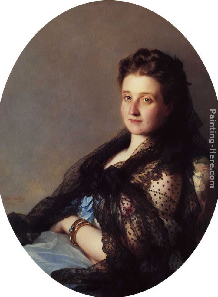 Portrait of a Lady painting - Franz Xavier Winterhalter Portrait of a Lady art painting